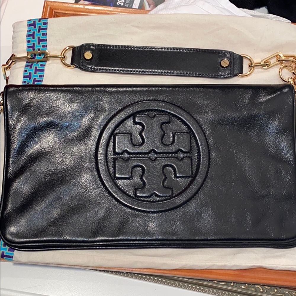 Tory Burch Clutch with Gold Chain LIKE NEW